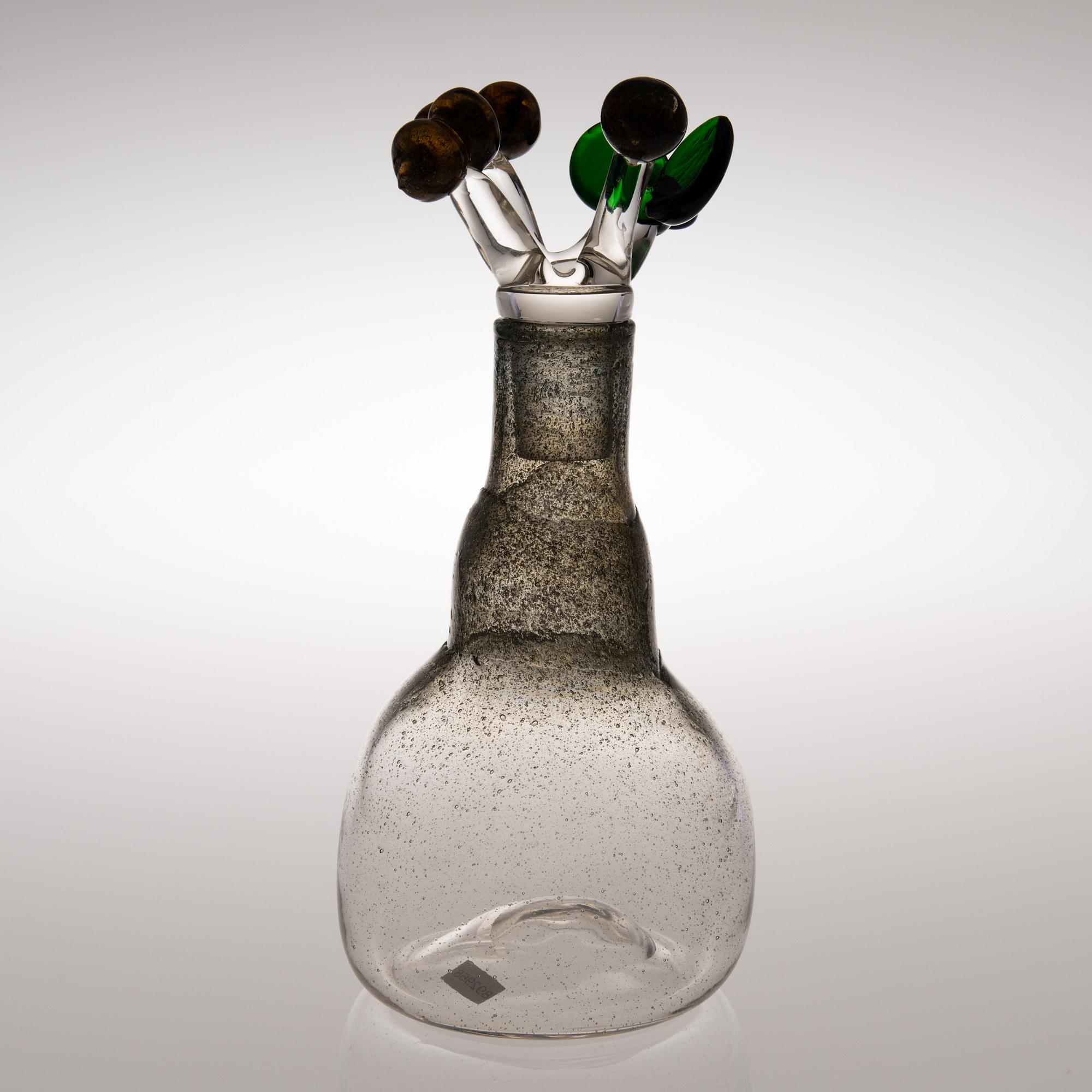 A Pompom decanter. signed Oiva Toikka Nuutajärvi Notsjö from the late 1960s.