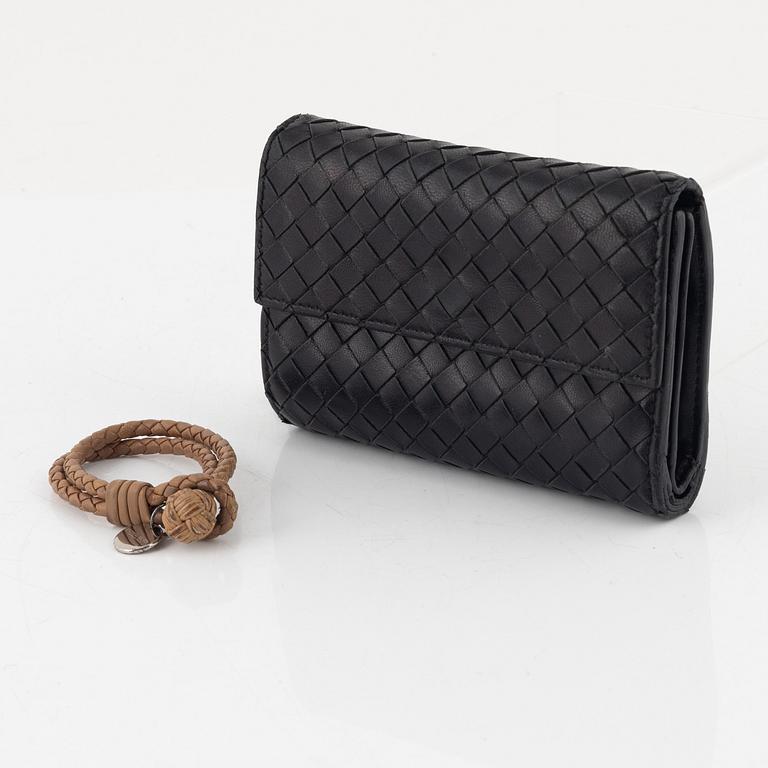 Bottega Veneta, bracelet and wallet.