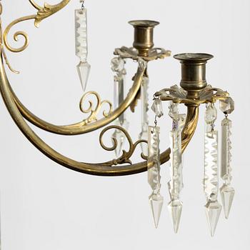 A Swedish 'Oscarian' chandelier, second half of the 19th Century.