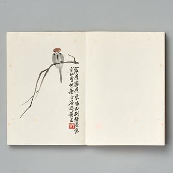 BOK med TRÄSNITT, "Qi Baishi hua ji". Beijing 1952.