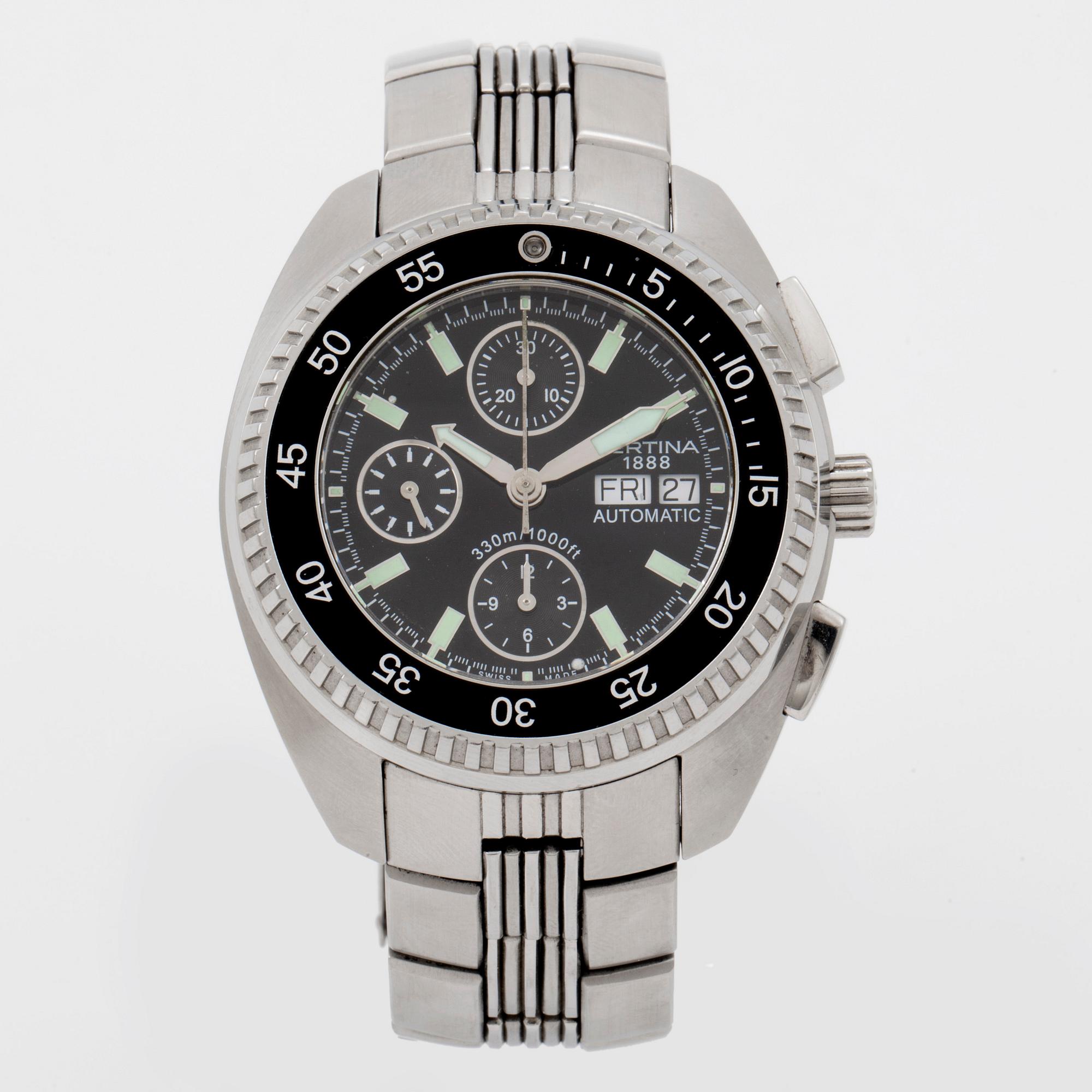CERTINA, 1888 (330m/1000ft), chronograph, wristwatch, 44 mm,