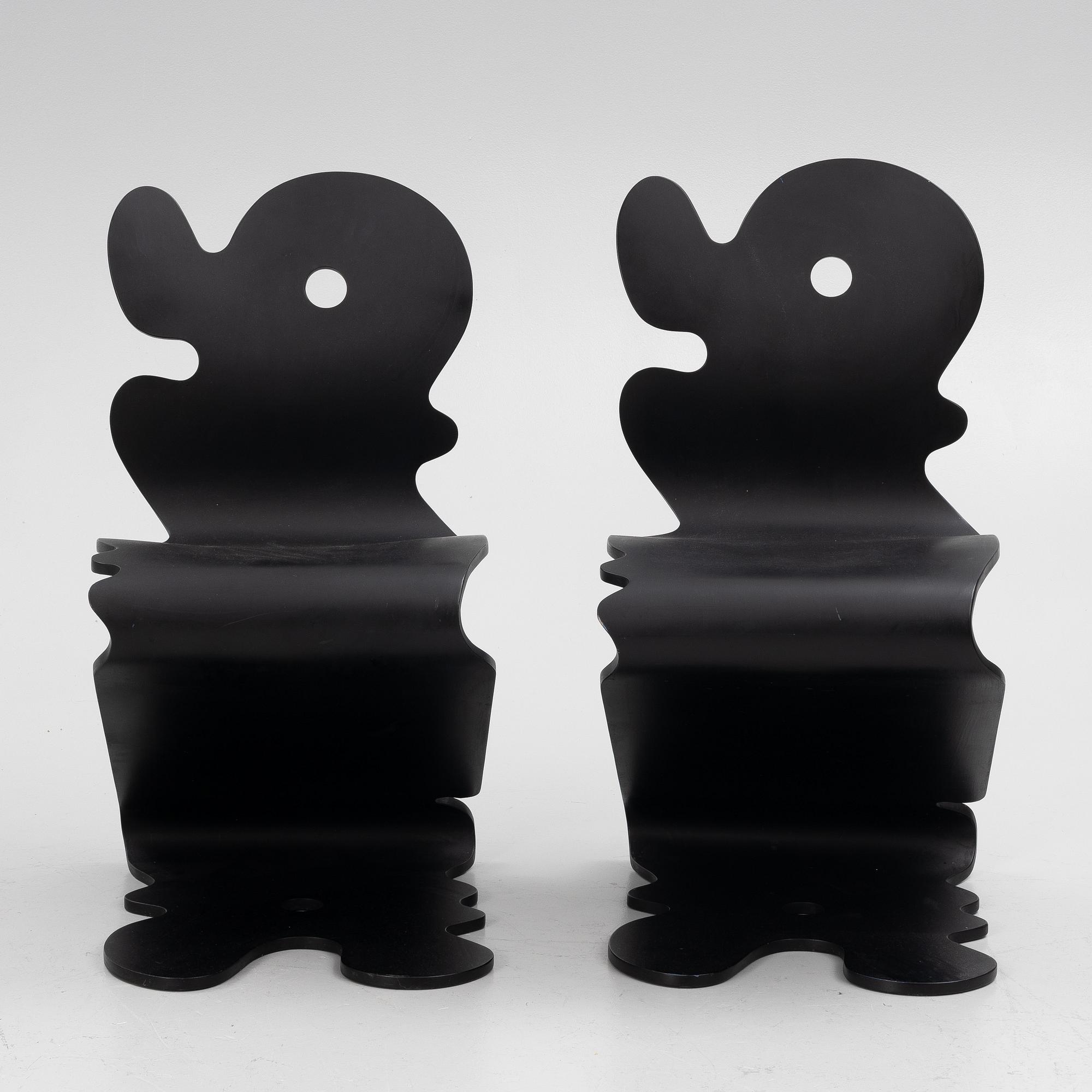 Verner Panton, chairs, a pair, "Pantonic 5000 chair", Studio Håg, Norway, 1990s.