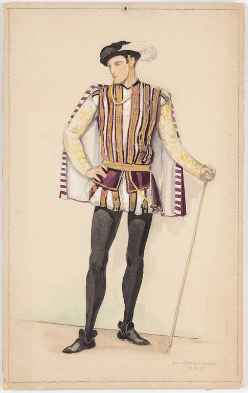 ELSA ÖRTENBLAD, 13 water colours, signed, 1920´s.