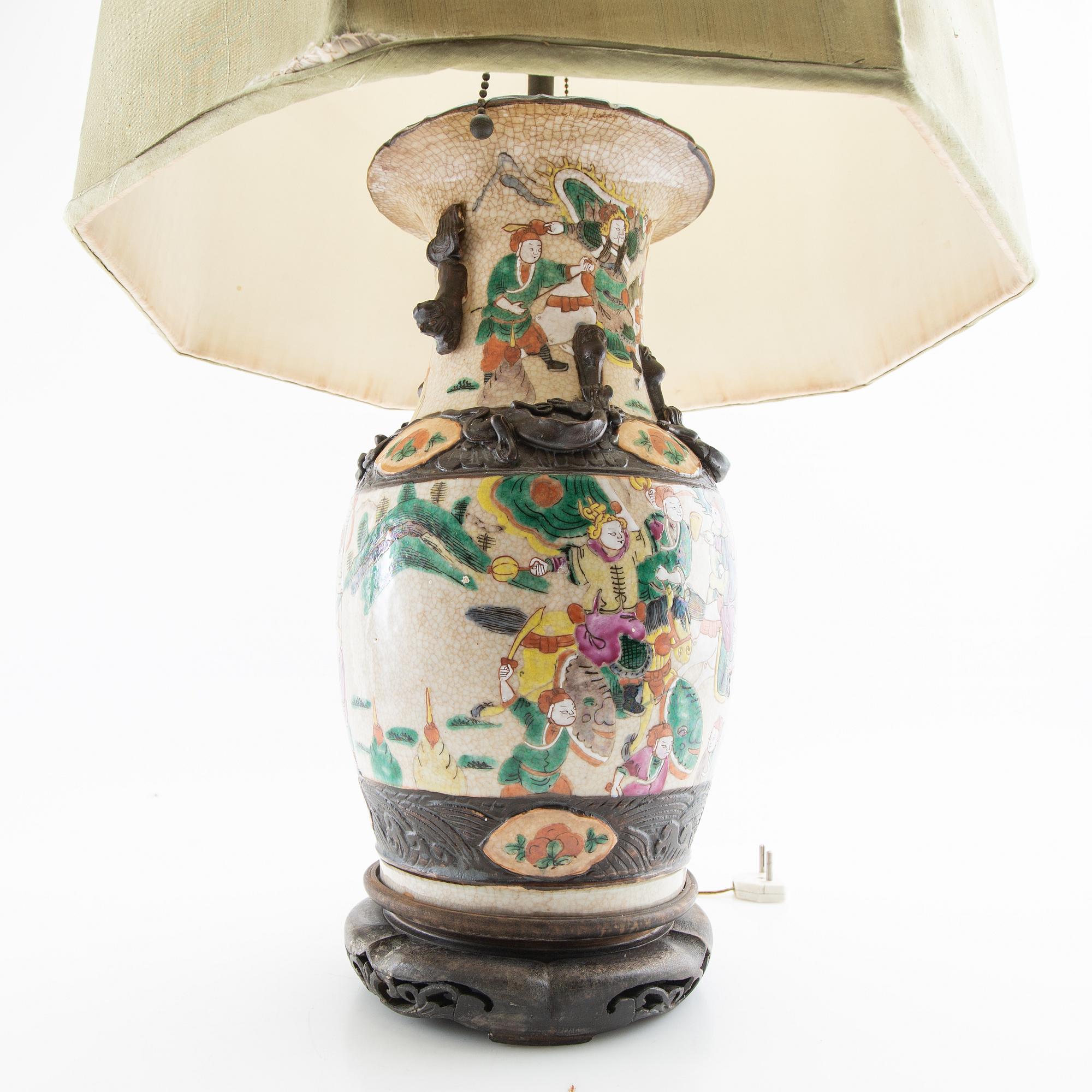 Table lamp China circa 1900 porcelain.