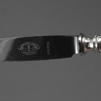 BESTICKSERVIS, 49 delar, silver, "Haga", J L Hultman AB, Stockholm, 1950-tal, vikt ca 1873 g.