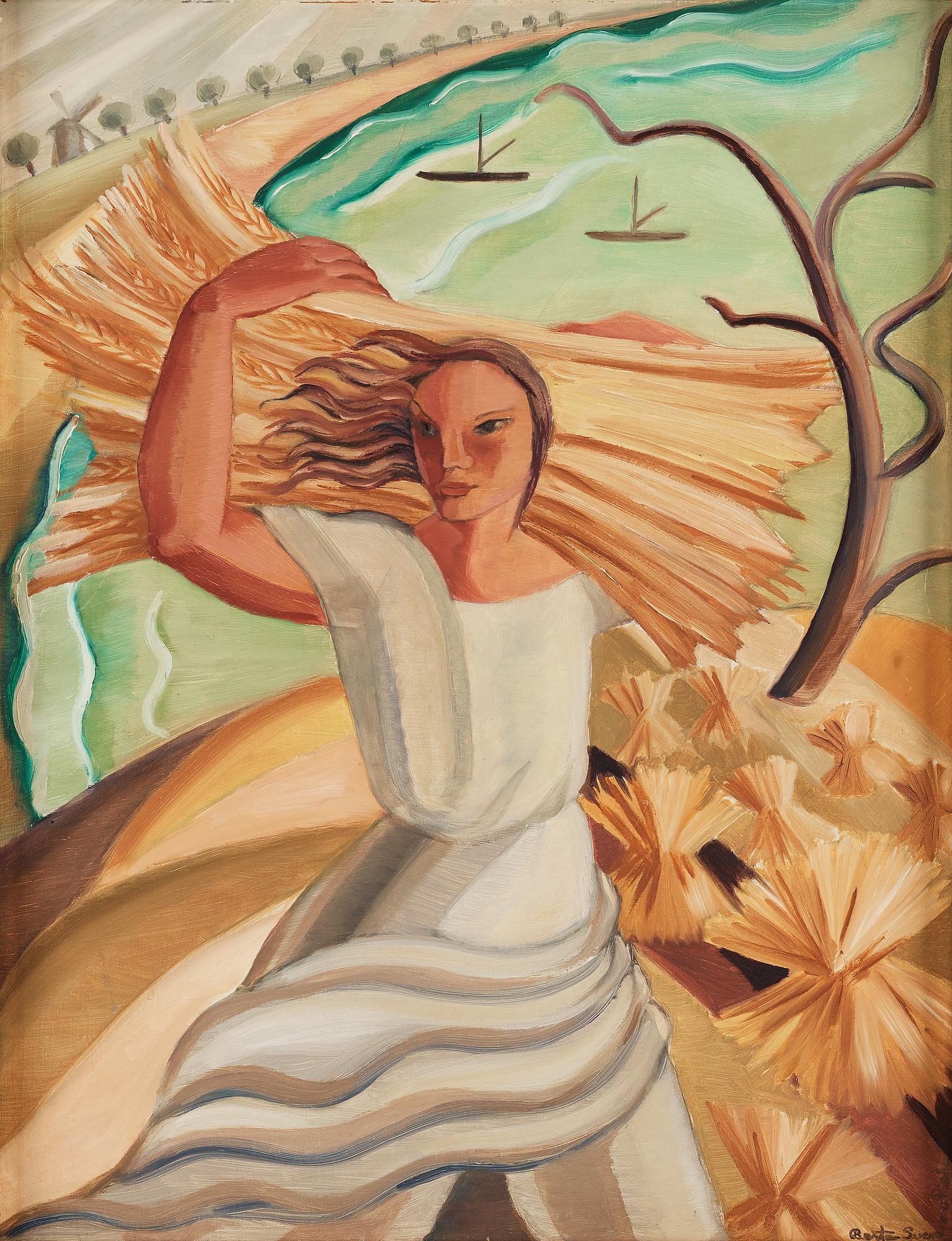 Berta Svensson-Piehl, Girl with sheaf.