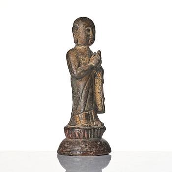 A bronze sculpture of Ananda, Ming dynasty (1368-1644).