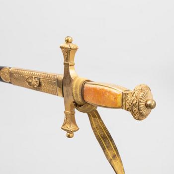 Official's sword, Swedish, 19th century,with scabbard.