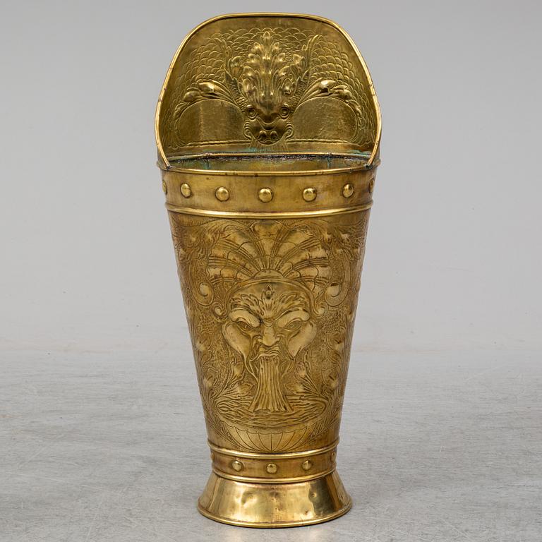 A 19th century brass umbrella stand.