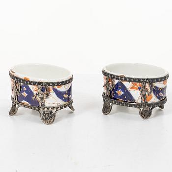 Table accessories, 7 pieces, silver, including Denmark 1880s.