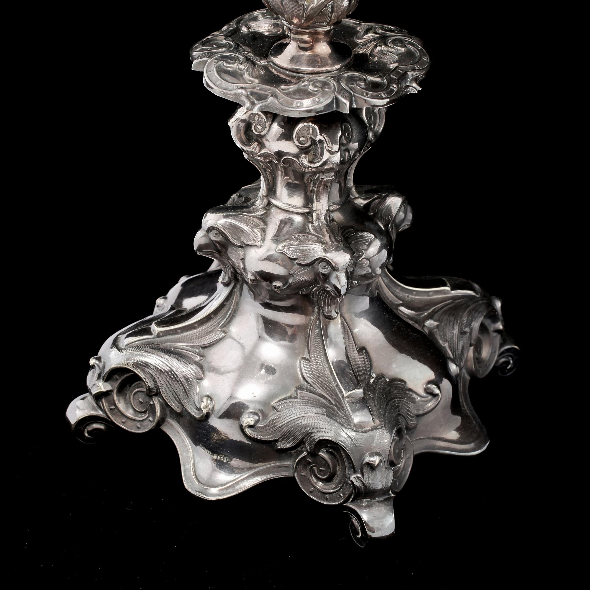 UPPSATSVAS, nysilver och glas, AG Dufva, Stockholm, omkring 1900.