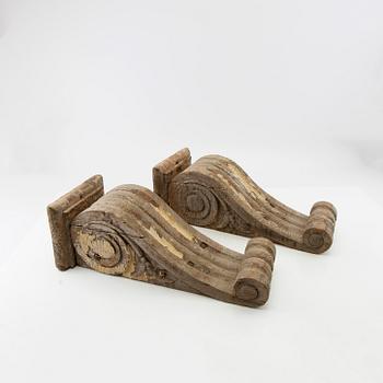 consoles, a pair, 18th/19th century.