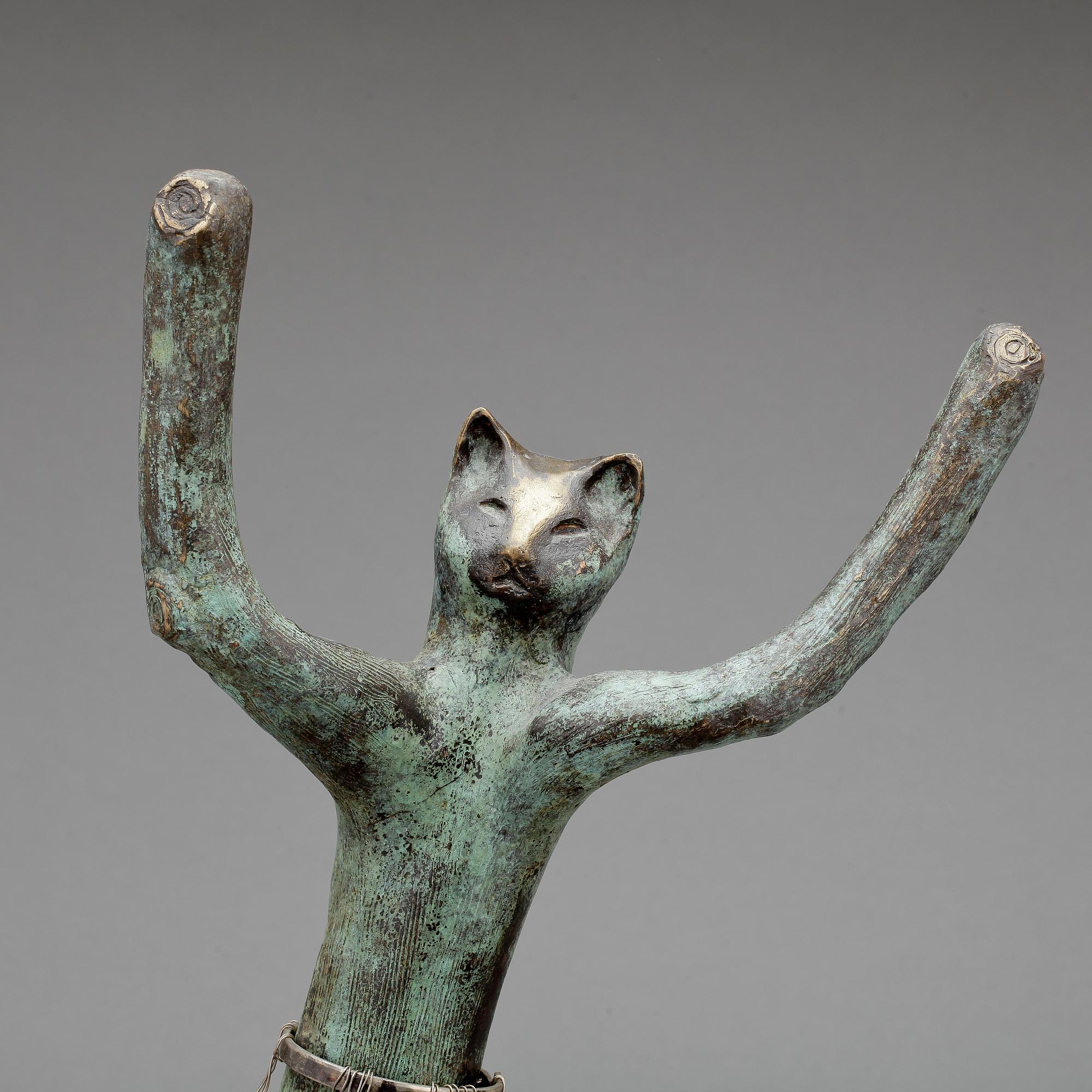 CECILIA B GRÖNING, brons och silver, signerad Cecilia B Gröning.