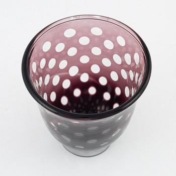 Edward Hald, a ’slipgraal’ glass vase, Orrefors, Sweden 1943.