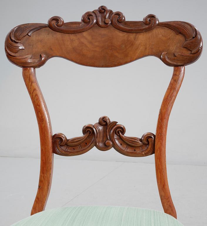 STOLAR, 6 st, senempire/nyrokoko, 1800-talets mitt.