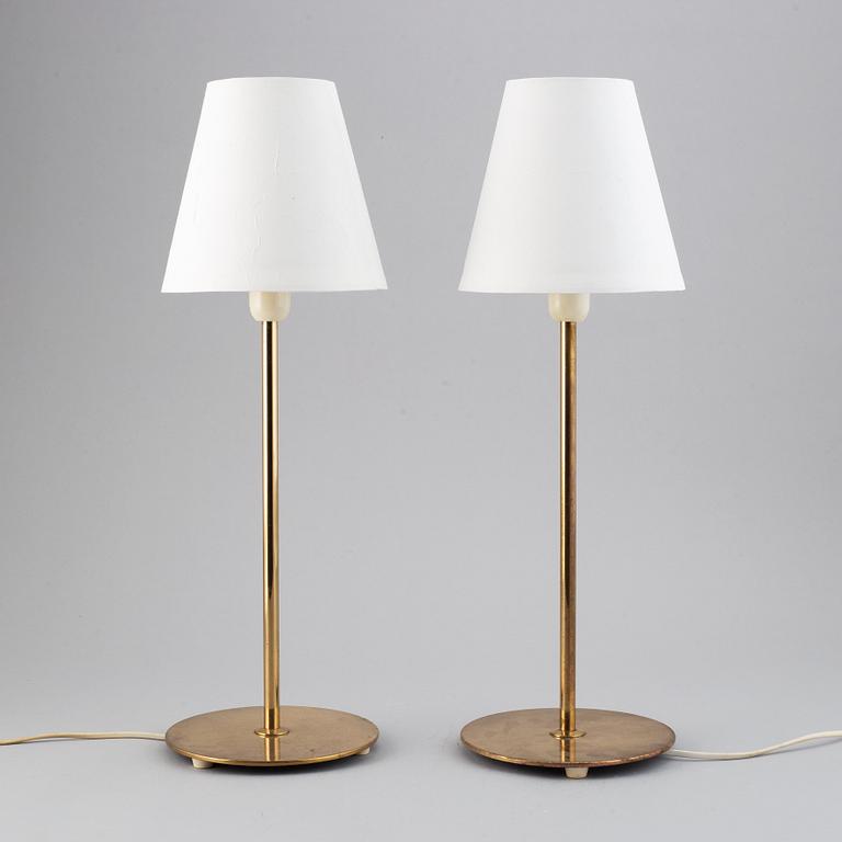 Bordslampor, ett par, Bergboms, modell "B-023", 1900-talets mitt.