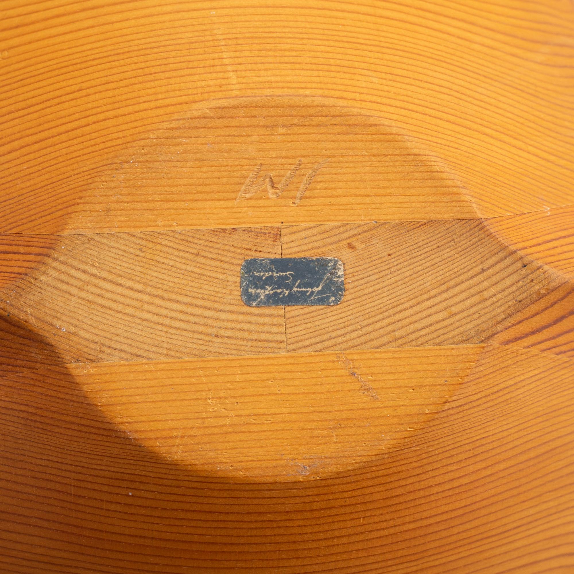 Johnny Mattsson, a wooden bowl, signed.