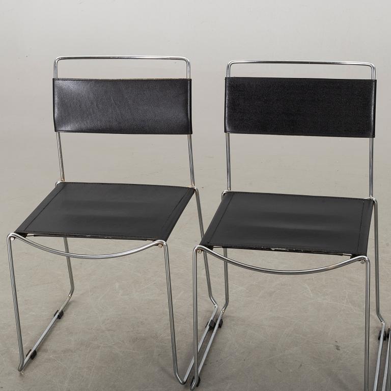 Four chairs, likely Italy, second half of the 20th century.