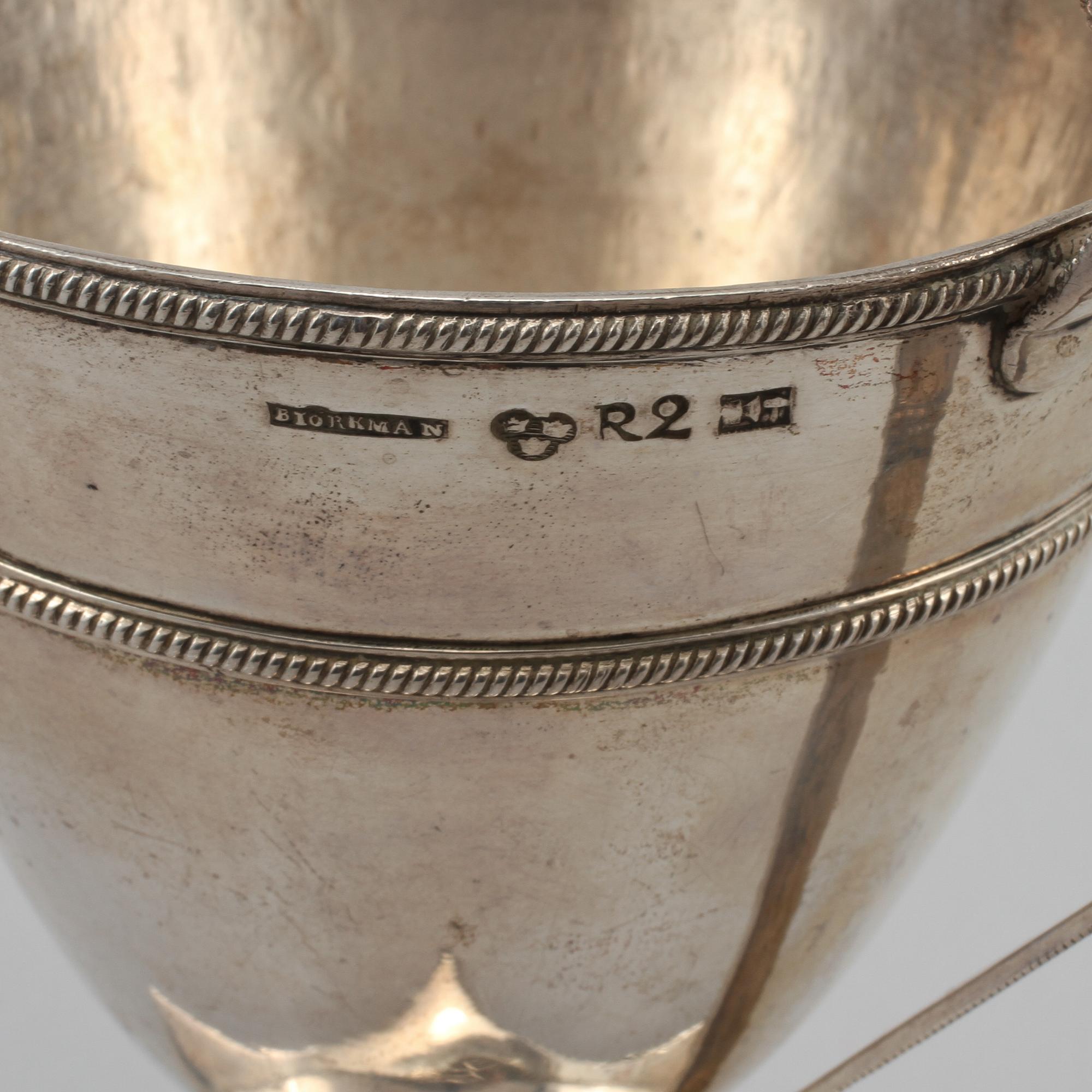 POKAL, silver, Eric Björkman, Eskilstuna, 1799, vikt 390 g.