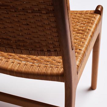 Hans J. Wegner, a set of 10 oak and rattan 'CH31' chairs, Carl Hansen & Son, Denmark 1950s.