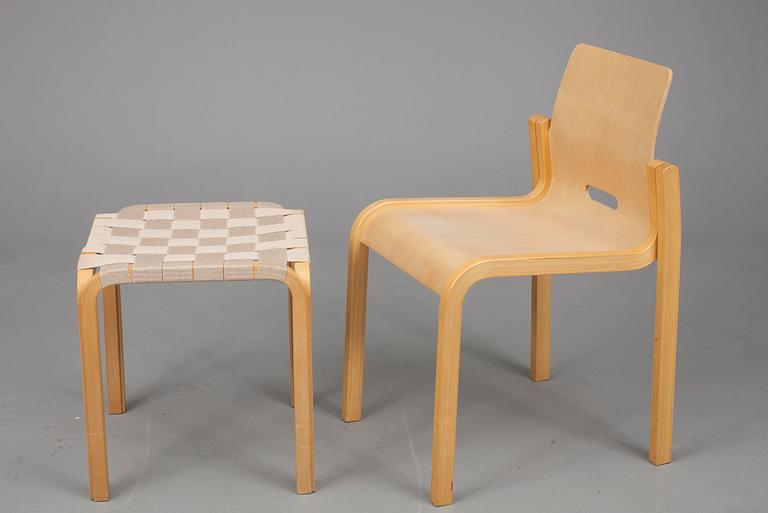 PALL,"Y 61", björk, Alvar Aalto, Artek, samt STOL, 1900-talets slut.