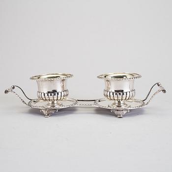 PARSKÅLAR, silver, Gustaf Möllenborg (1823-1850(1932)), Stockholm, 1834. Vikt ca 400 g.