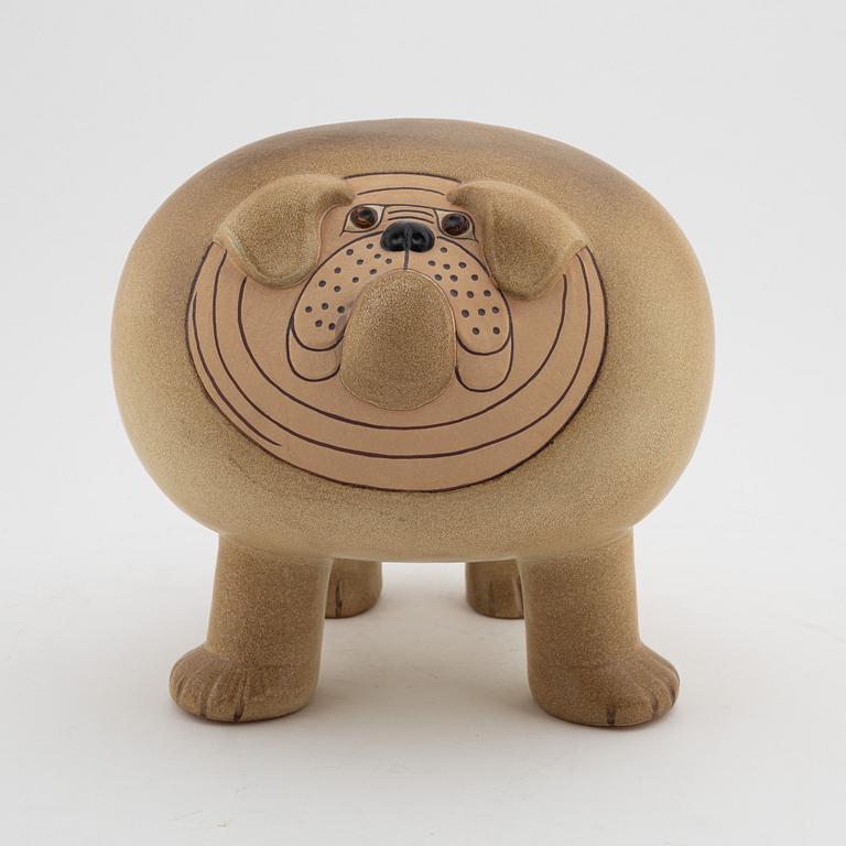 Lisa Larson, a 'Bulldog Maxi' stoneware sculpture, K-studion Gustavsberg, signed.