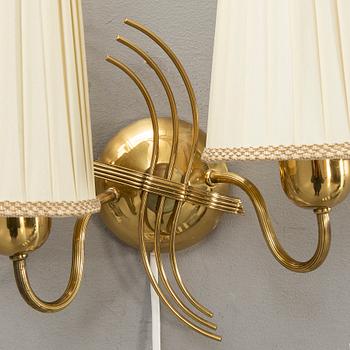 Wall lamps, a pair, 1940s-50s.