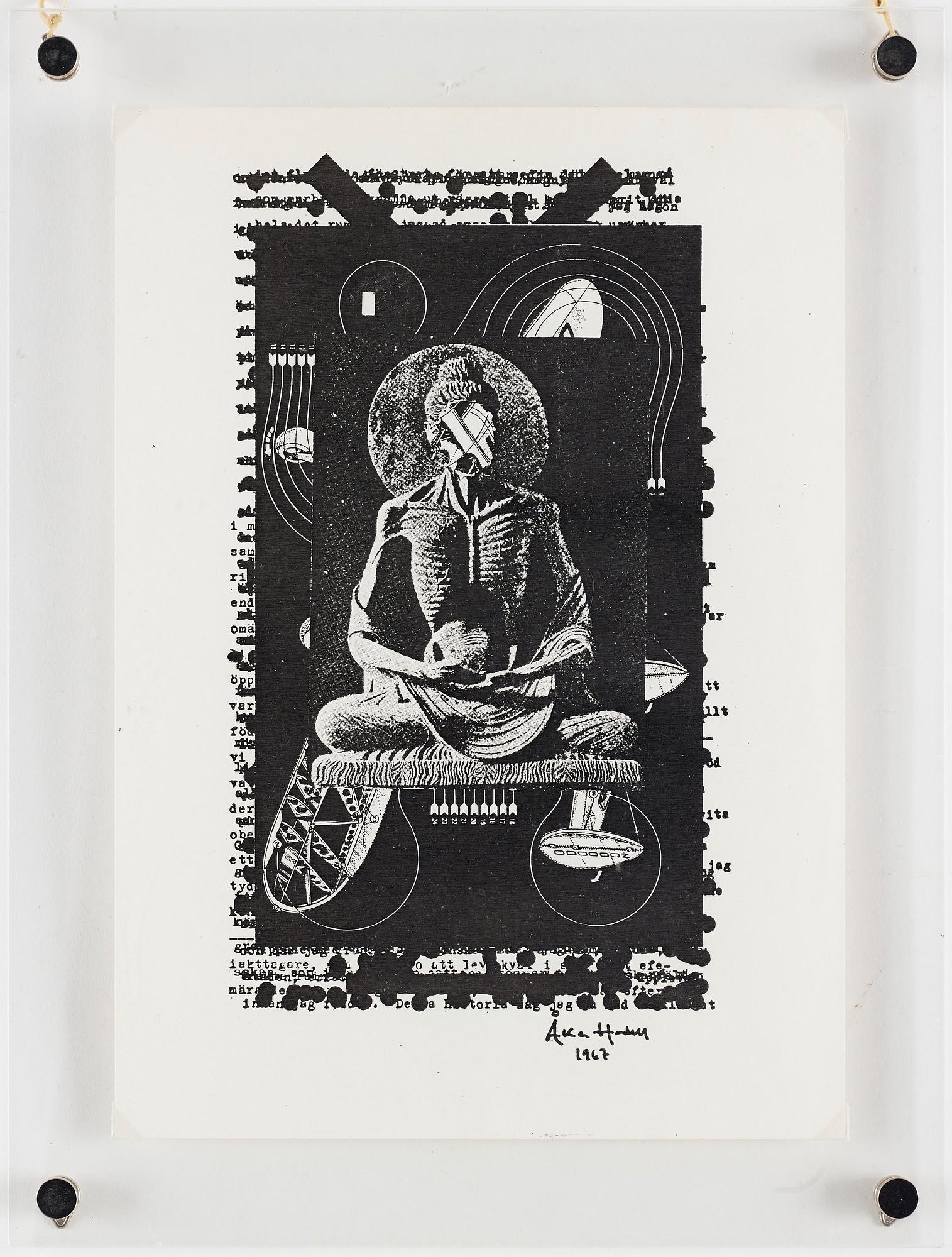 Åke Hodell, print signed and dated 1967.