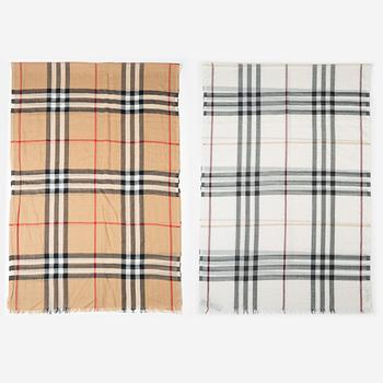 Burberry, scarves, two pcs.