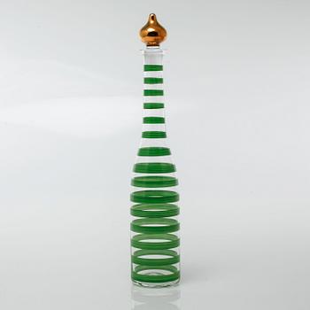 A glass "Clown" decanter by Anne Nilsson for Orrefors, 1980´s/90´s.