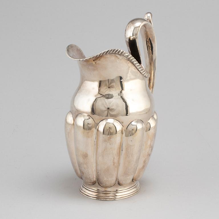 A Russian silver jug, St Petersburg, 1818-64.