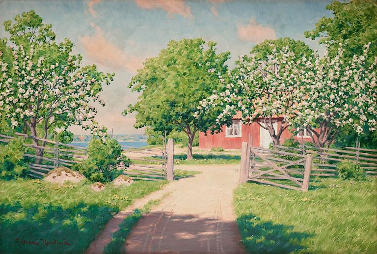 Johan Krouthén, Blooming apple tree.