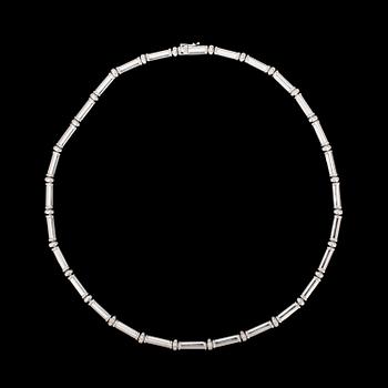 167. NECKLACE, brilliant cut diamonds, tot. app. 0.36 cts.