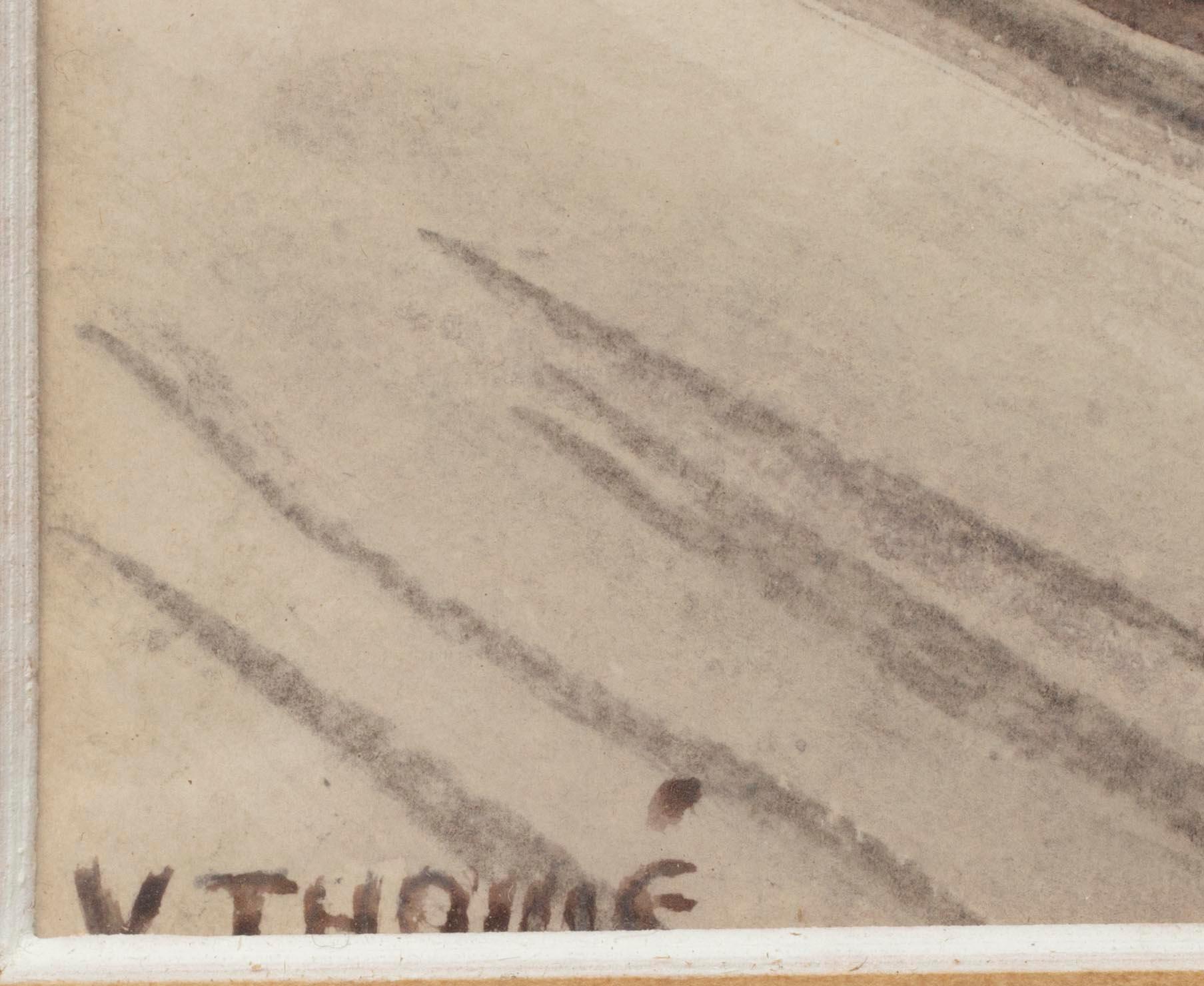 VERNER THOMÉ, akvarell, signerad.