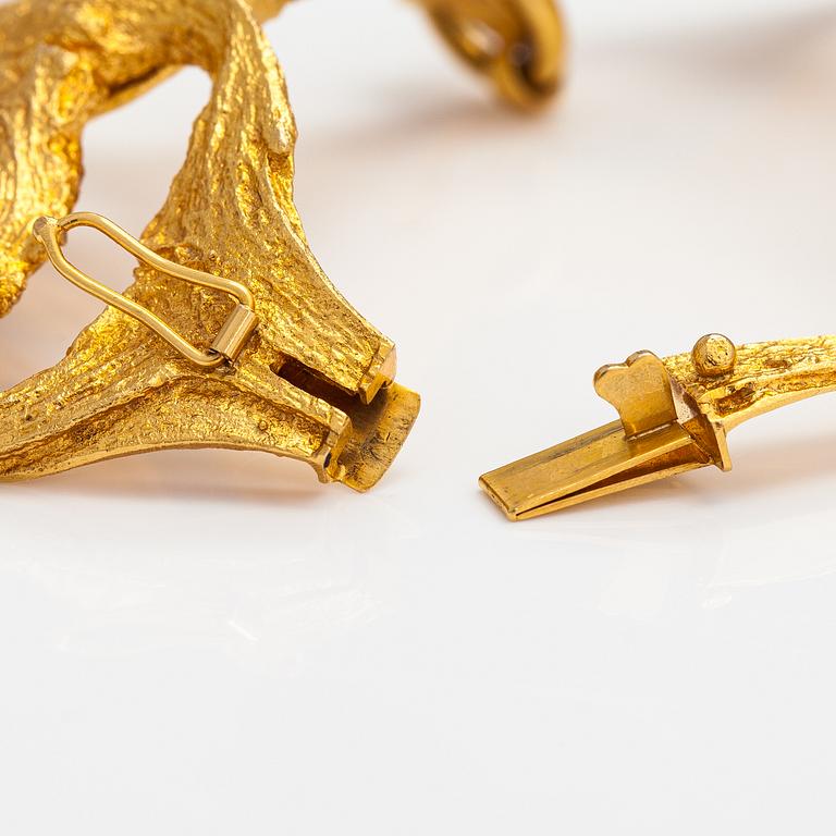 Helky Juvonen, Armband, 14K guld. Westerback, Helsingfors 1972.