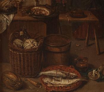 Quiringh Gerritsz. van Brekelenkam Attributed to, Kitchen interior.