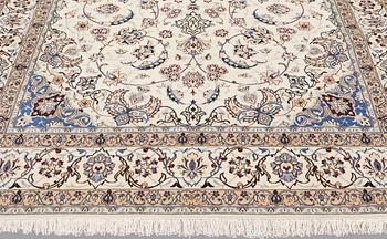A carpet, Nain part silk so called 9 LAA, ca 368 x 259 cm.