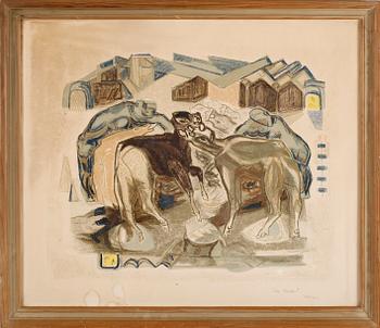 SIRI DERKERT, färglitografi, signerad och numrerad 200/250.