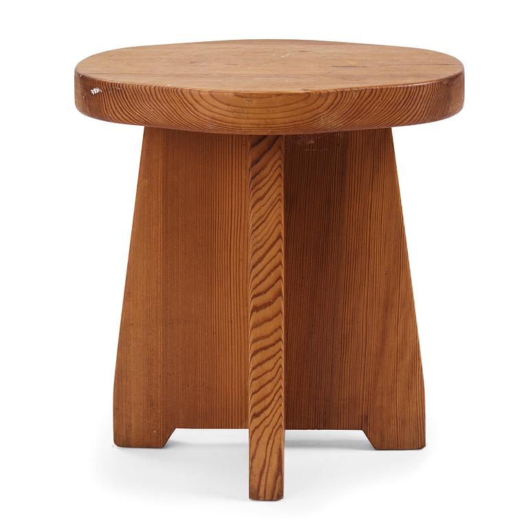 David Rosén, a stained pine "Berga" stool, Nordiska Kompaniet, Sweden, 1940s.