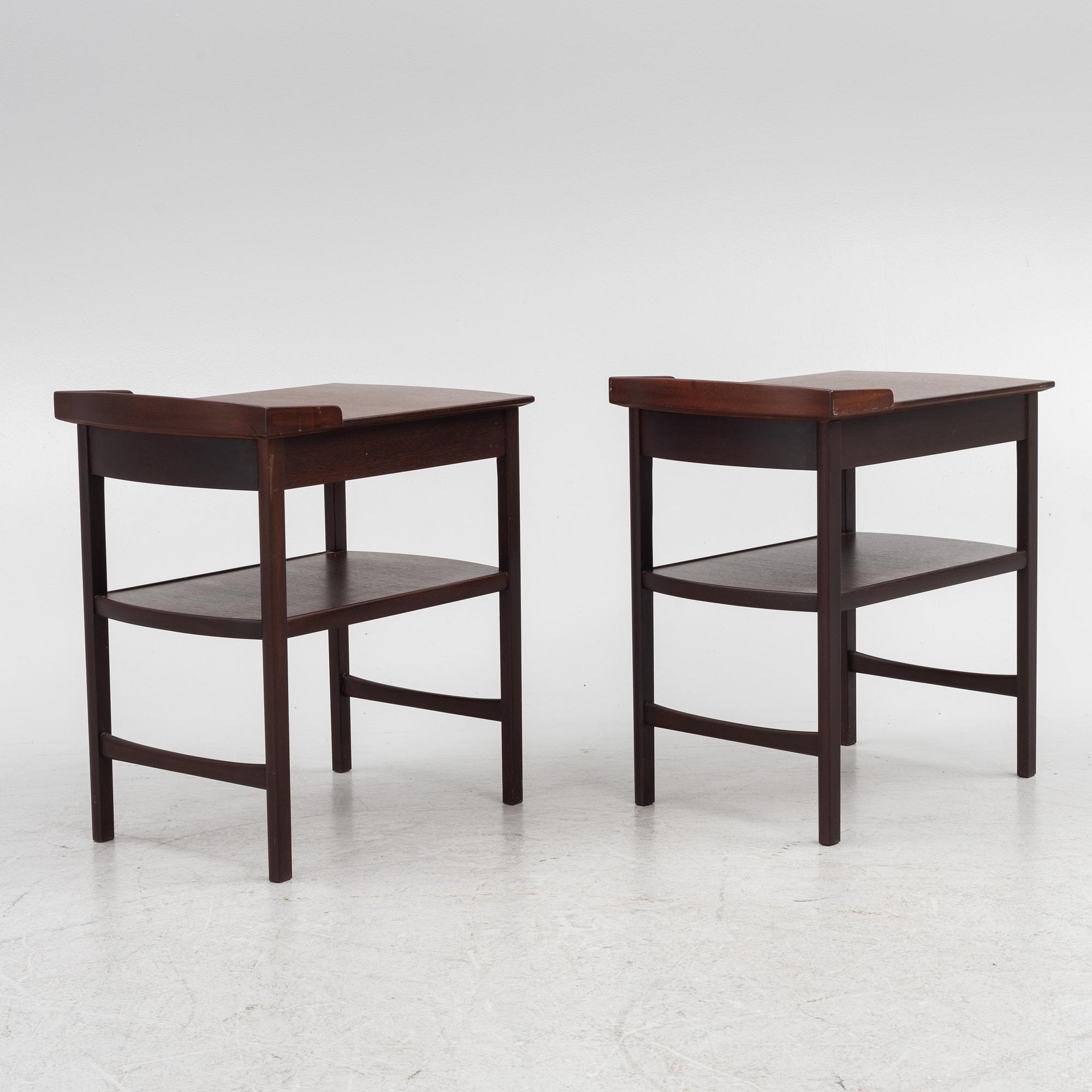 Carl Malmsten, sängbord, ett par, ”Birgitta”, Bodafors 1963.