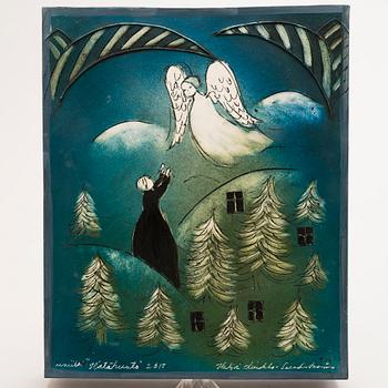 HELJÄ LIUKKO-SUNDSTRÖM, uniikki reliefi, signeerattu Heljä Liukko Sundström 2013.