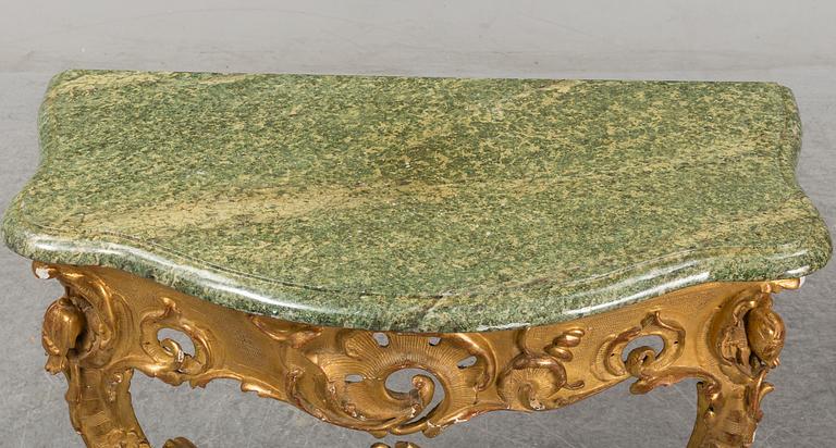 A presumably german rococo consoltable.