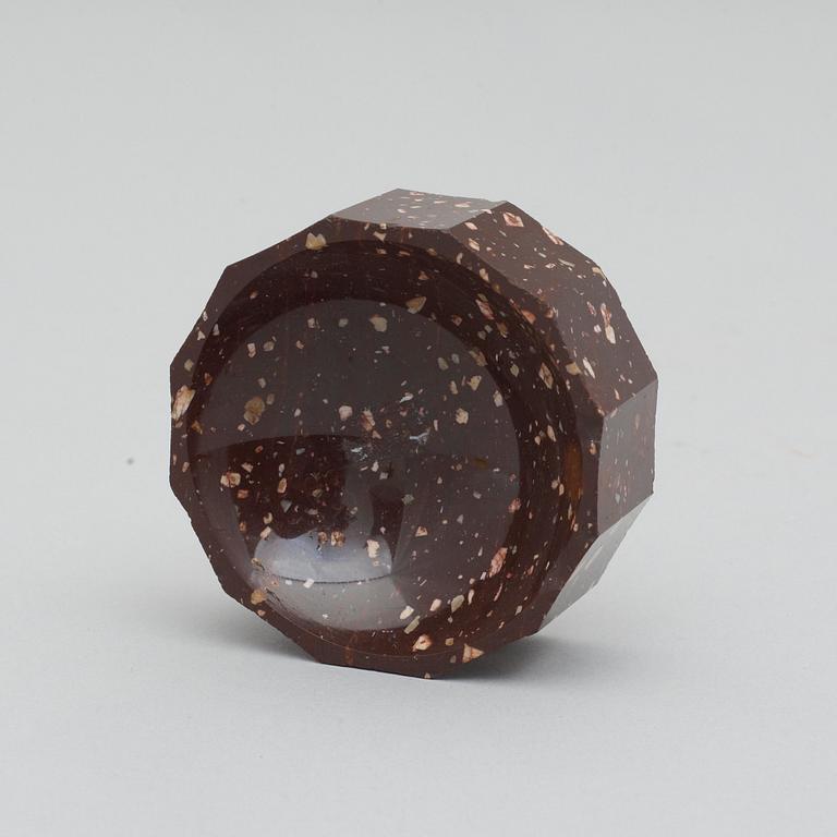 A Swedish early 19th century porphyry salt.