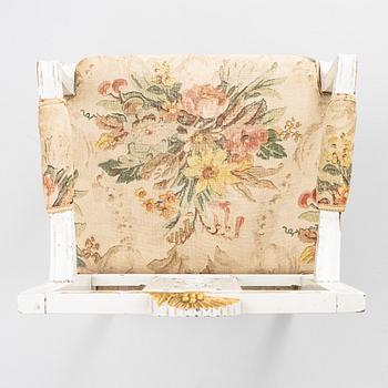 Karmstolar, ett par, Lindome, omkring år 1800, sengustavianska.