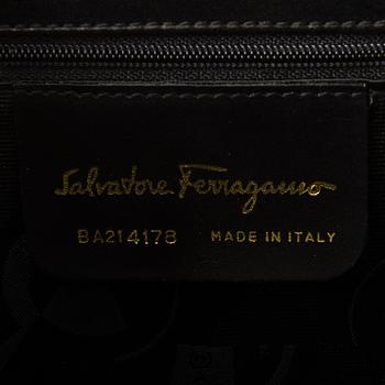 Salvatore Ferragamo, Vara Bow Black Leather and Ribbon Handbag.