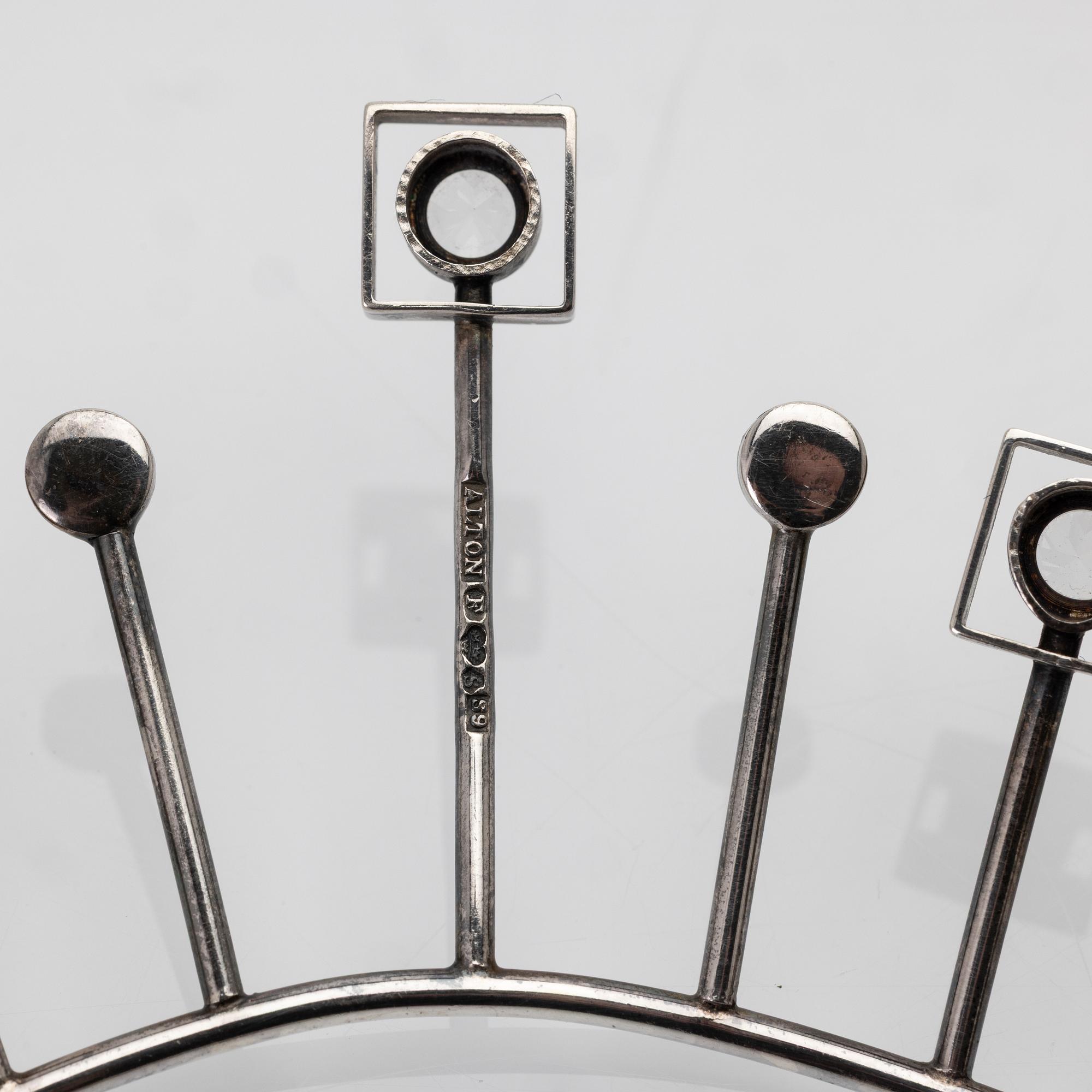 Jewellery set, 3 pieces, silver, Alton Falköping, 1967–1968.