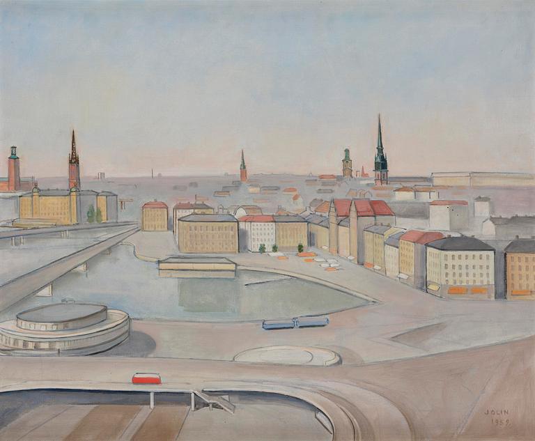 Einar Jolin, View over Slussen and Gamla Stan, Stockholm.