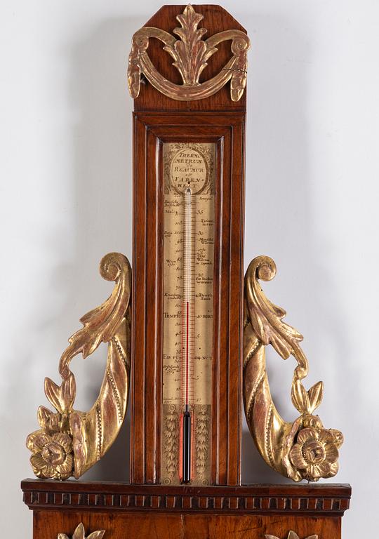 A late Gustavian Barometer from around the year 1800 by Iohannes Lerra.