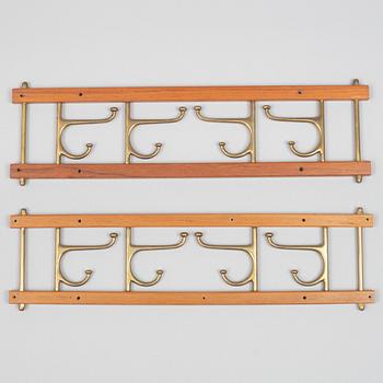 A pair of 'Dekorativ' coat hangers, Skoglunds metallgjuteri, Anderstorp, 1950's/60's.